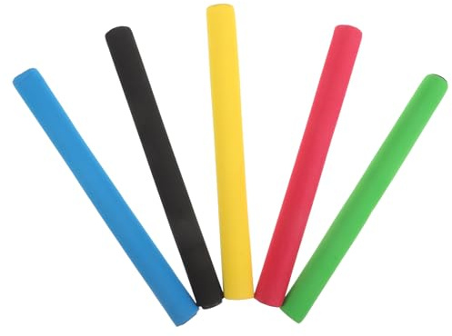 DOITOOL Bastoni da Competizione per Scuola 5 Pezzi in Spugna Leggera | Staffette e Giochi All'aperto, Testimone per Staffetta Colorati, Decorazioni Scuola