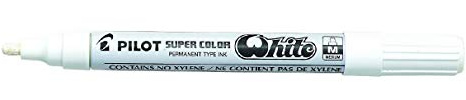 Pilot 4.5 mm Super Color Medium Tip Marker - White