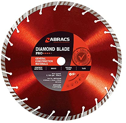 Abracs ABDT115M Diamond Blade - 115mm x 10mm x 22mm - General Construction Material - Pro - Pack contains 1 piece