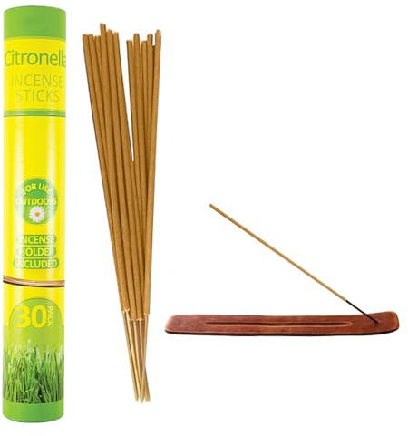 Chatsworth Outdoor Garden Räucherstäbchen Citronella mit Halter - 40 Sticks