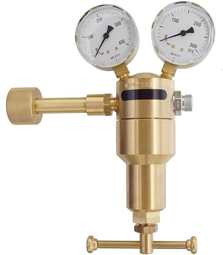 Argon / CO2 / Helium Druckminderer 300 bar Arbeitsdruck stufenlos regelbar 0-200 bar, Gase Dopp - Made in Germany