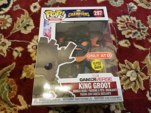 Funko - Marvel-Contest of Champions-King Groot (Glows in The Dark) Figurina, Multicolor, 26845