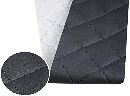 Kunstleder Gesteppt Möbel Textil Meterware Polster Stoff PU - Möbelstoff (Dunkelgrau 896)