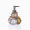 GreenDisplay Mehrfarbiger Seifenspender mit Weihnachtsball-Motiv (Gold, Silber, Bronze und Weiß).