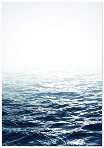 Panorama Poster Calm Sea 70 x 50 cm - Gedruckt auf qualitativ hochwertigem Poster - Nature Wanbilder - Poster Wohnzimmer - Poster Zen - Bilder Schlafzimmer - Dekoration für das Zuhause