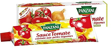 PANZANI - Sauce Tomates Cuisinées Légumes Tube 180G - Lot De 4