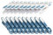 culiclean Pince a Linge Fleur – Pinces à Linge – Epingle a Linge – Fabriqué en France – 80mm x 15mm – Bleu-Blanc/Blanc-Bleu – Lot de 20 Pièces