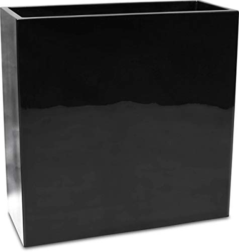 Fleur Ami – Bandeja de fibra de vidrio gelcoat 40 x 90 x 90 cm Ext. Claustra Negro Brillante - Elige Tu Altura: 90 cm - Color: Negro