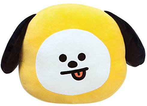 Aurora BT21 Official Merchandise Kissen by World, CHIMMY Plüschkissen, gelb, 16 x 29