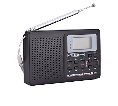 Tosuny Radio, FM/AM/SW/LW/TV Ton Vollfrequenzempfänger Empfangsradio,Tragbares Stereoradio mit Uhr und Alarm für Tasche/Außen/Innen.(9K)