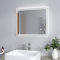 ELEGANT 600 x 500 mm LED Modern Bathroom Mirrors with 3 Colors Dimmable Horizontal Vertical Illuminated Bathroom Vanity Mirror with Demister Pad Smart Mirror Memory Function