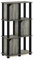 Furinno Brahms Étagère de Rangement à 4 étages avec 3 Portes, Bois d'ingénierie, Chêne Français/Noir, 4 Niveaux