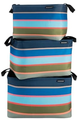 REMEMBER 3er Korbset Costa- ineinander stapelbar- 100% Polyester - Buntes Korbset