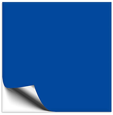 20 Stück Fliesenaufkleber azurblau 15x15 cm glänzend | Klebefolie für Fliesen in Küche & Bad, Fliesen einfach überkleben mit selbstklebender Fliesenfolie in glanz Optik