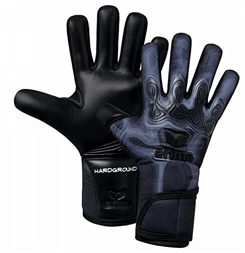 Erima Unisex Erwachsene FleX-Ray Pro Hardground Torwarthandschuh, schwarz/grau, 10