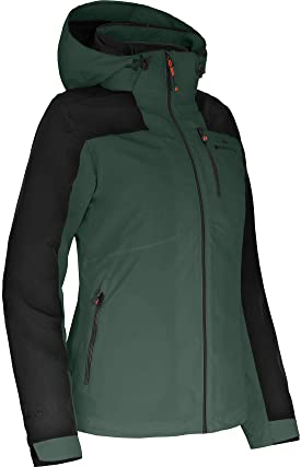 Bergson KURRIKA Doppeljacke | Damen Regenjacke, Fleece Innenjacke, 20000 mm Wassersäule, Sycamore [244], 36 - Damen