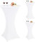 Pesonlook 3er-Set Stretch Stehtisch Husse für Bistrotisch Ø 60-65 cm Elegante,Verstärkung im Fußbereich,40°C Maschinenwäsche ，Stretch-Husse Weiß Hussen für Stehtische und Bistrotische（60×110cm,Weiß）