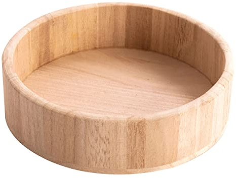 Vassoio legno di balsa rotonda medio 16 x 4,5 cm.