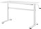 Ergo Office ER-401 Sitz-Steh-Schreibtisch Manuell Höhenverstellbarer Bürotisch Ergonomischer Tisch max. 117cm Belastbar bis 40kg (Weiße Farbe)