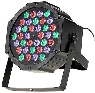 YASTA Proiettore Luce Strobo Discoteca Stroboscopio Faro Rgb 36 Led Sensore Sonoro Effetto disco Slim