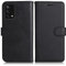 DENDICO Hülle für Oppo A74 4G / Oppo F19 4G, PU Leder Brieftasche Handyhülle, Flip Tasche TPU Schutzhülle mit Kartenfach für Oppo A74 4G / Oppo F19 4G, Schwarz