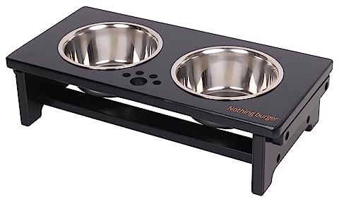 Raised Dog Bowls For Small Dogs, Dog Bowls With Stand, Raised Dog Feeder With 2 Stainless Steel Bowls By Nothing Burger