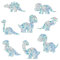 GORGECRAFT 16Stk 8 Stile Dinosaurier-Fensteraufkleber Statische Regenbogen-Fensteraufkleber Nicht Klebend Kollisionsglas-Aufkleber Wasserfest Aufkleber Für Schiebetüren Verhindern Vogelschläge