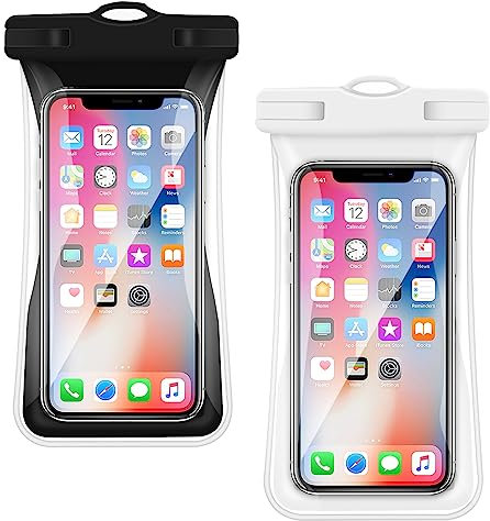 YOWERS 2 Stück wasserdichte Handyhülle, IPX8 Level Handyhülle Wasserdicht,Ultradünne BerührungWasserdichte Handyhülle mit Trageband,Universelle wasserdichte Handyhülle unter 7,2 Zoll
