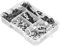 JNNJ 177 Pcs Kit de Boulons de Carénage de Motos, Ensemble de Vis D'écrou de Rondelle de Pare-Brise, Clip de Fixation Universel En Aluminium pour Les Sports Motorisés Et La Course de Moto(Argent)