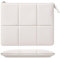MoKo 9-11 Zoll Tablet Tasche Hülle Kompatibel mit iPad Pro 11 M4 2024, 11 Zoll iPad Air M2 2024, iPad 10th 10,9 2022, Puffy PU Leder Tablet Schutzhülle mit Integriertem Gummiband,Weiss