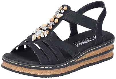 Rieker Damen Sandalen 62949-00 schwarz Gr. 42