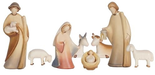 Akantus Krippe Leonardo Krippenfiguren: 8er Set (10 cm, bemalt)