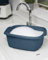TENLITE Rectangular Washing Up Bowl Wash Up Dish washing Washtub, Approx 12 Litre, 39 x 32 x 16 cm - (Navy)