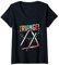 Triangel Schlaginstrument T-Shirt mit V-Ausschnitt
