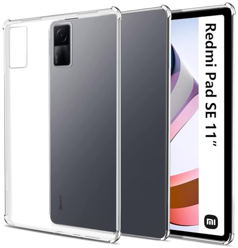 easyBee Coque Compatible avec Xiaomi Redmi Pad SE 11 Pouces, Étui de Protection en Silicone Ultrafine, Housse Tablet en TPU HD Antichoc Antidérapant - Transparente