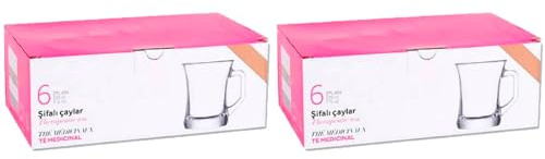 ACAN Tradineur - Pack de 2 Caja de 6 vasos Modelo Zen+ - Capacidad de 225 ML - Fabricado en Vidrio Resistente - Apto para lavavajillas - Tamaño aprox: diámetro 8 x 9 cm - 12 Uds Total