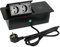 Versenkbare Steckdose,2 Fach Einbausteckdose mit USB & 15W Kabellosem Ladegerät,Type C 20W Schnelllade Pop Up Tischsteckdose Steckdose für Büro,Arbeitsplatte (Schwarz)