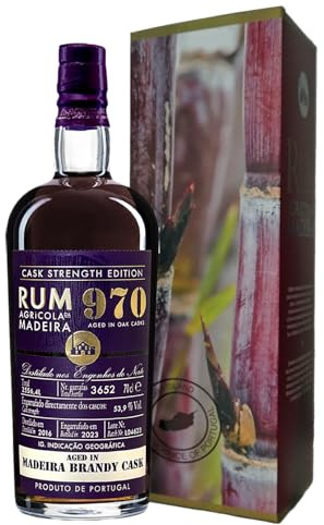 Rum Agricola da Madeira 970 | Cask Strength Edition | Aged in Madeira Brandy Casks | 0,7 l. Flasche in Box