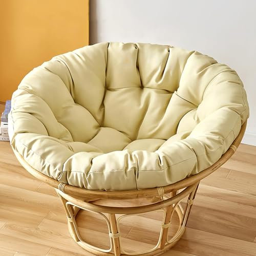 ZYJIX Rattan Ei Stuhlkissen, Papasan Stuhlkissen, runde Schaukel, Garten Hängesitz, Hängemattenkissen, Meditationspolster für Außenterrasse, Innenbereich, Haustier-Bodenkissen(Size:170cm,Color:#2)
