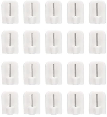 GXGM Ganci autoadesivi da 20 Pezzi, Ganci in plastica, Ganci per Tende autoadesivi, Ganci per aste per Tende, Ganci per Tende, Ganci autoadesivi