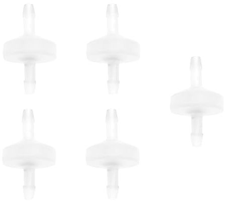 Be In Your Mind Packung mit 5 Rückschlagventilen Schlauchstutzen Einweg-Inline-Rückschlagventil für Kraftstoff Gas Flüssigkeit Luft 1/8 Zoll (3mm)