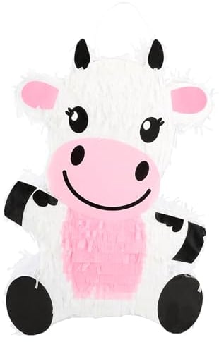 Boland 30984 - Pinata Kuh, 43 x 30 x 10 cm, Bauernhof, Hängedeko, Dekoration für Geburtstag, Mottoparty und Karneval