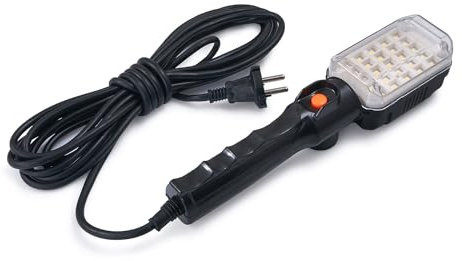 KOLORENO LED-Werkstattlampe 12W 230V - Kaltweiß (6500K) - an 5m Kabel - 255x54x60 mm - Langlebig und zuverlässig - Widerstandsfähig gegen Verschleißerscheinungen - Vielseitig einsetzbar