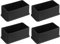 QUARKZMAN 4Pcs Embouts de Pieds de Chaise Carrés en PVC, 80mm x 40mm OD, Noirs, Protections de Sol pour Pieds de Meubles de Table, Capuchons de Pied de Chaise