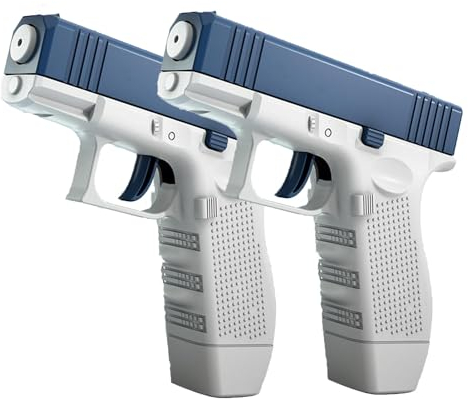 2 Piezas Pistolas de Agua para Niños, Mini Pequeña Pistola de Agua de Plástico, Juguete de Pistolas de Agua con Largo Alcance para Verano Piscina Playa al Aire Libre (Azul)