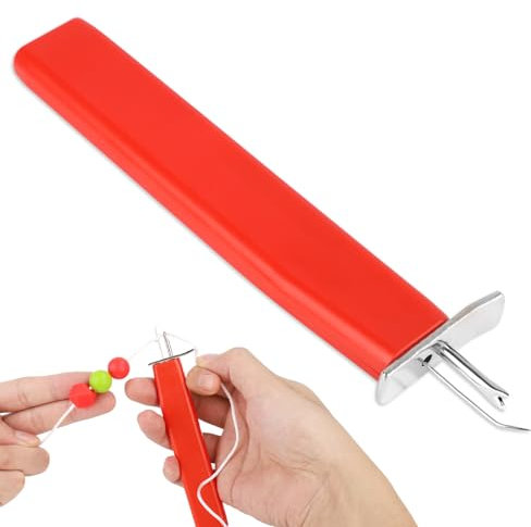 NQEUEPN Bead Knotting Tool, Bead String Knotting Tool for Jewelry Making Bead Knotter Tool for Safety Knots Beading Tool Supplies for Jewelry DIY Bracelet Necklace Pearl String (Red)