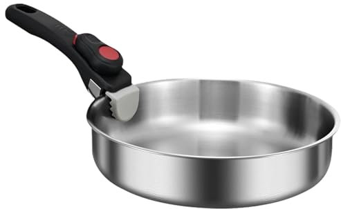 Stainless Steel Cooking Pans - 20 Cm/ 22 Cm/26 Cm Frying/ Sauté Pan Cookware with Removable Handle | Non-Stick & Scratch Resistant