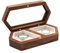 Walnuss Holz Ring Box, Ringbox Hochzeit Ringschatulle Ringschatulle Hochzeit Ring Box Wedding RingkäStchen für Hochzeit Samt Soft Interieur Halterung für Hochzeit Verlobung Heiratsantrag (Weiß)