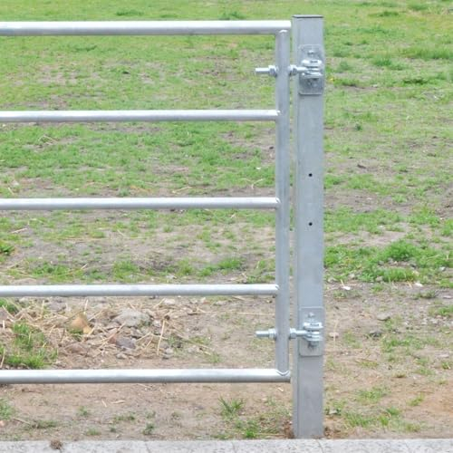 VOSS.farming 2X Pfosten für Weidetore Torpfosten aus Metall, 200cm, feuerverzinkt, Weidezaun, Tor