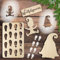 Atuoxing Stencil di Impronta di Elfo Natale, Natale Decorazioni Casa, Porta Elfo Natale Accessori in Legno, Modello di Elfo di Natale (4)